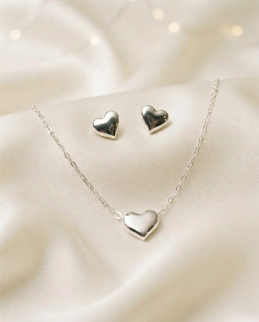 Set Corazón Esencial en plata 925 — MARDAN JOYAS